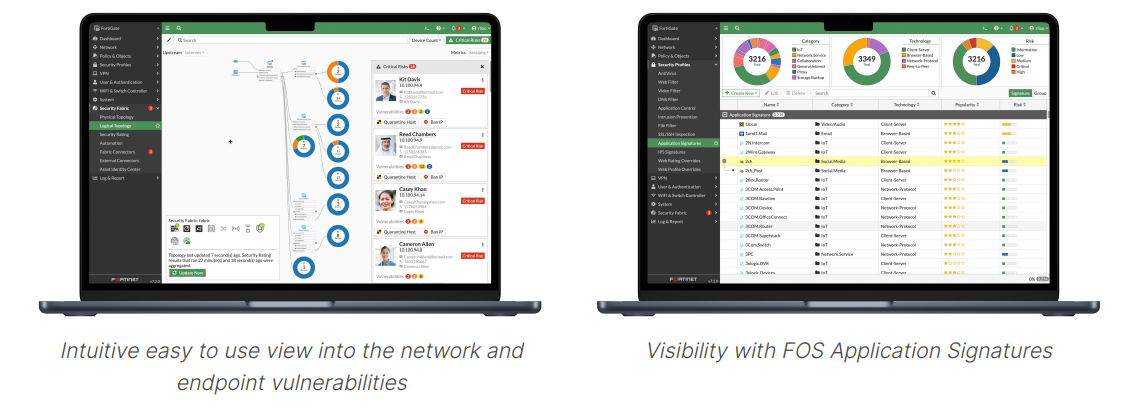 FortiGate 120G series Intuitive easy to use view into the network and
endpoint vulnerabilities